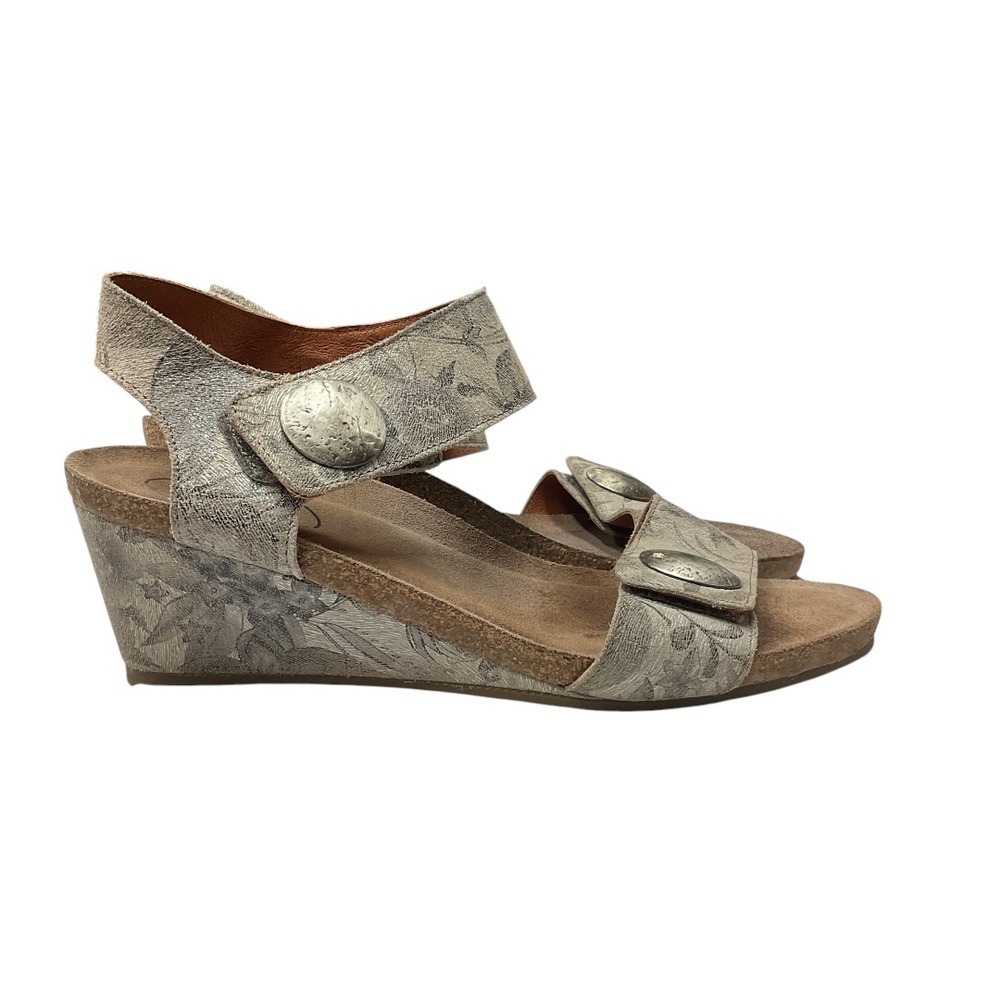 Taos Carousel 2 Floral Print‎ Wedge Sandals Comfort Adjustable Straps Size 9-9.5